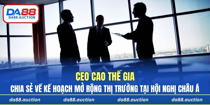 Ceo Cao Thế Gia trong buổi ký kết hợp tác chiến lược với đối tác quốc tế